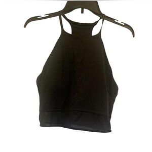 Lululemon nulu high neck mesh hem tank BLACK Size XL